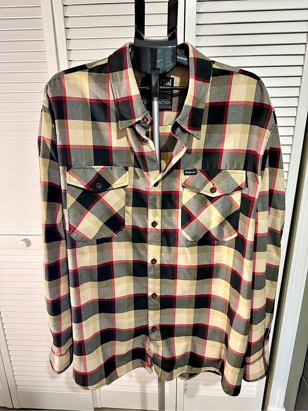Dixxon Limited Edition Form and Function Plaid Flannel Shirt in Black & Red Like